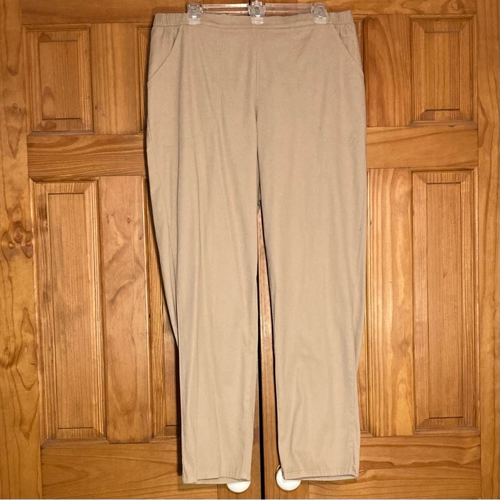 NWOT Just My Size Easy Comfort Stretch Vintage 90s Pull On Pants Tan 1X 16W